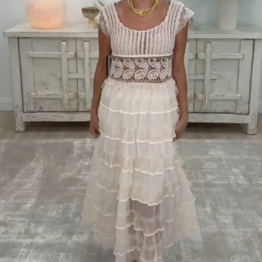 POL Crochet Patterns in Stride Dress in Natural NEW One Size - Picture 2 of 7